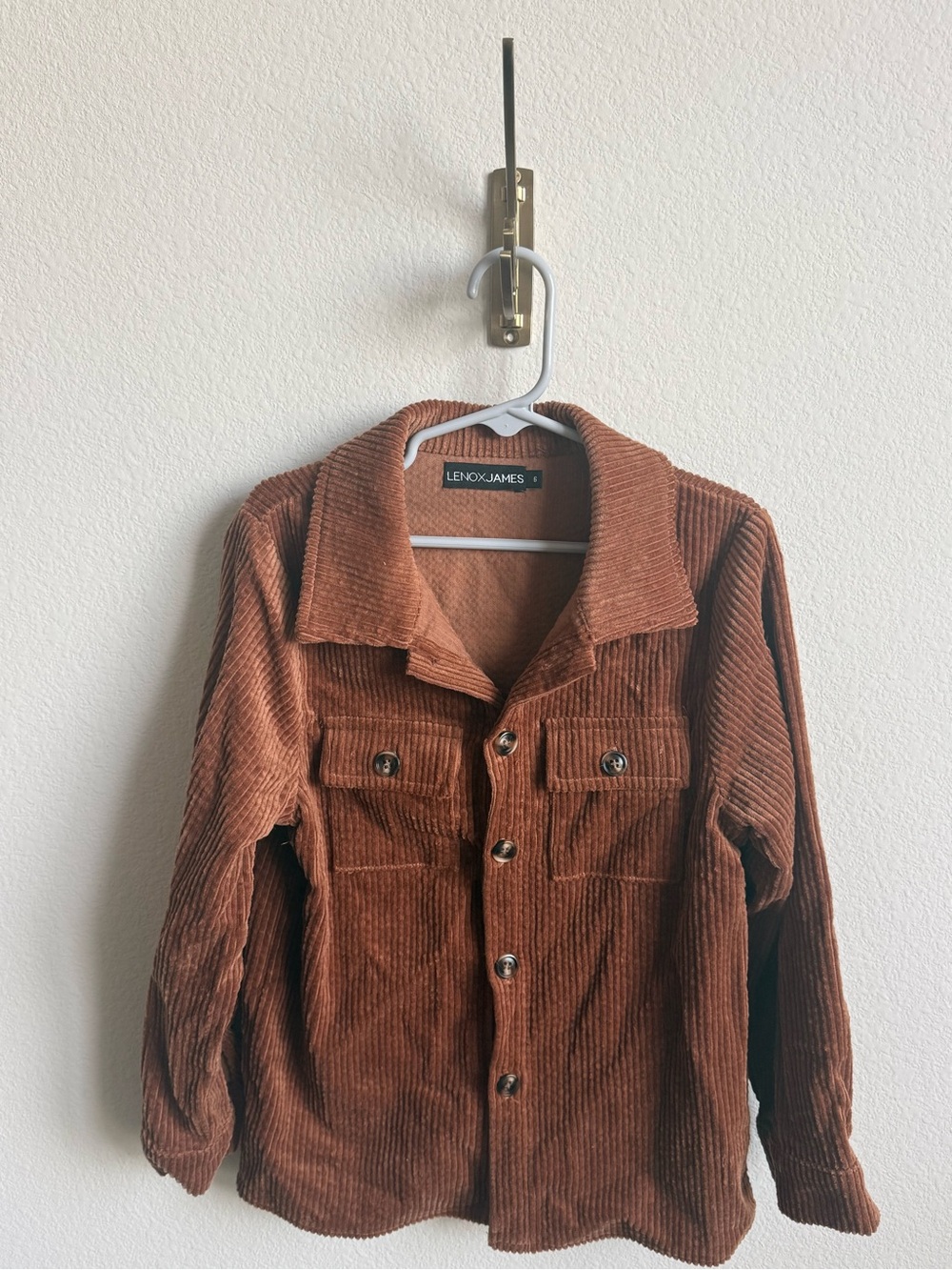 Lenox James Boys' Rust Corduroy Button-Down Shirt Jacket